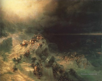 déluge 1864 Romantique Ivan Aivazovsky russe Peinture à l'huile